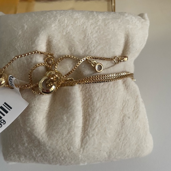 💧 EYE CANDY- Infinite Lotus Hamsa Gold Plated Multi Layer Bracelet Set, NWT - Picture 4 of 4